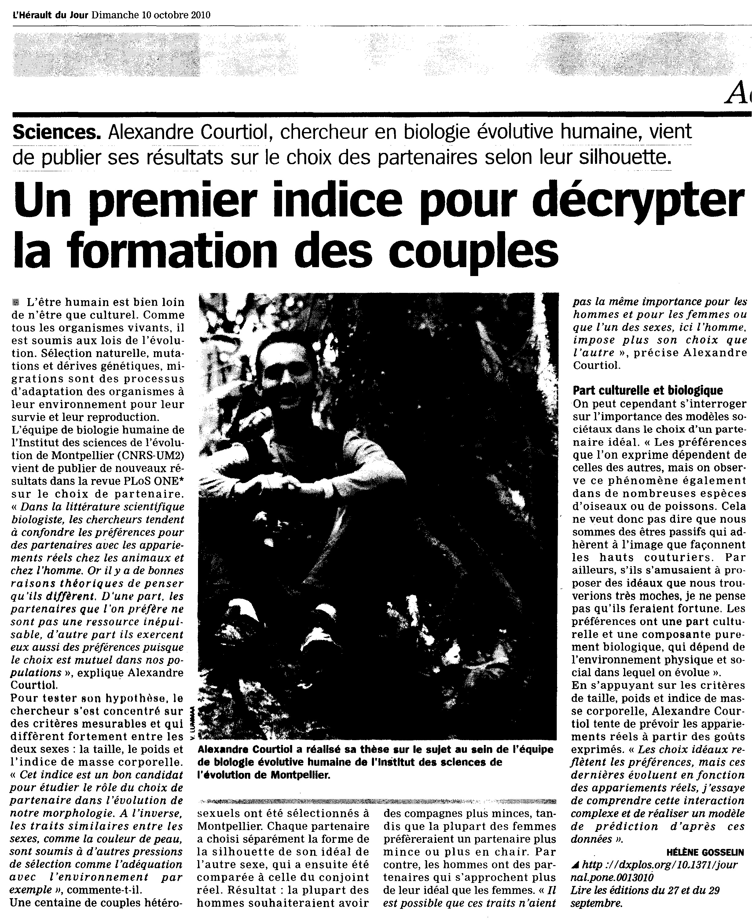 Image de l'article Un premier indice pour décrypter la formation des couples