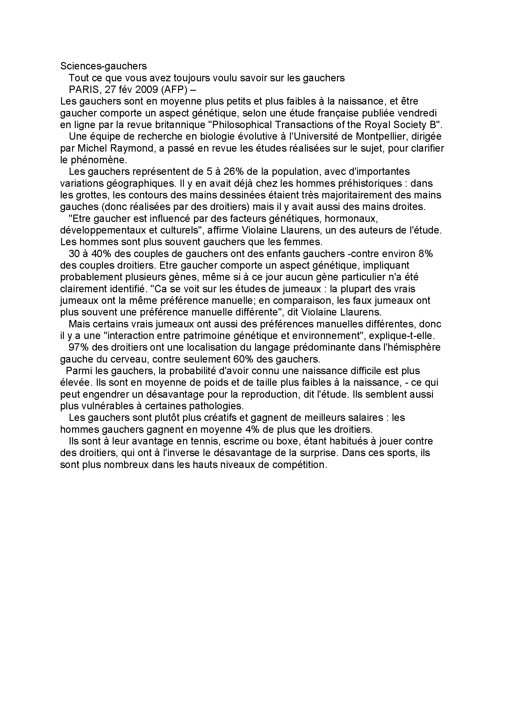 Image de l'article Tout ce que vous avez toujours voulu savoir sur les gauchers