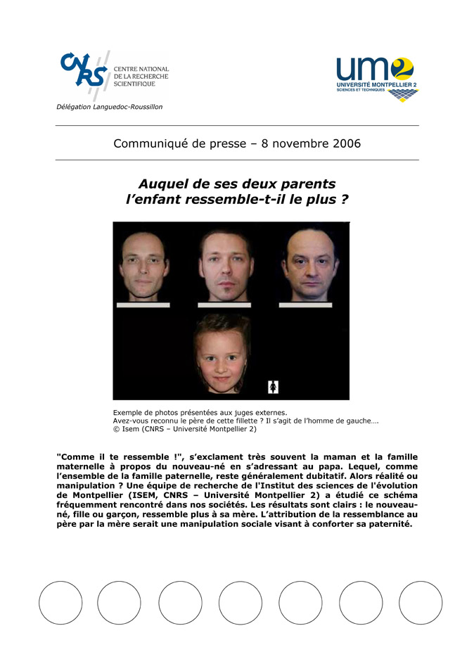 Image de l'article Auquel de ses deux parents l'enfant ressemble-t-il le plus ?